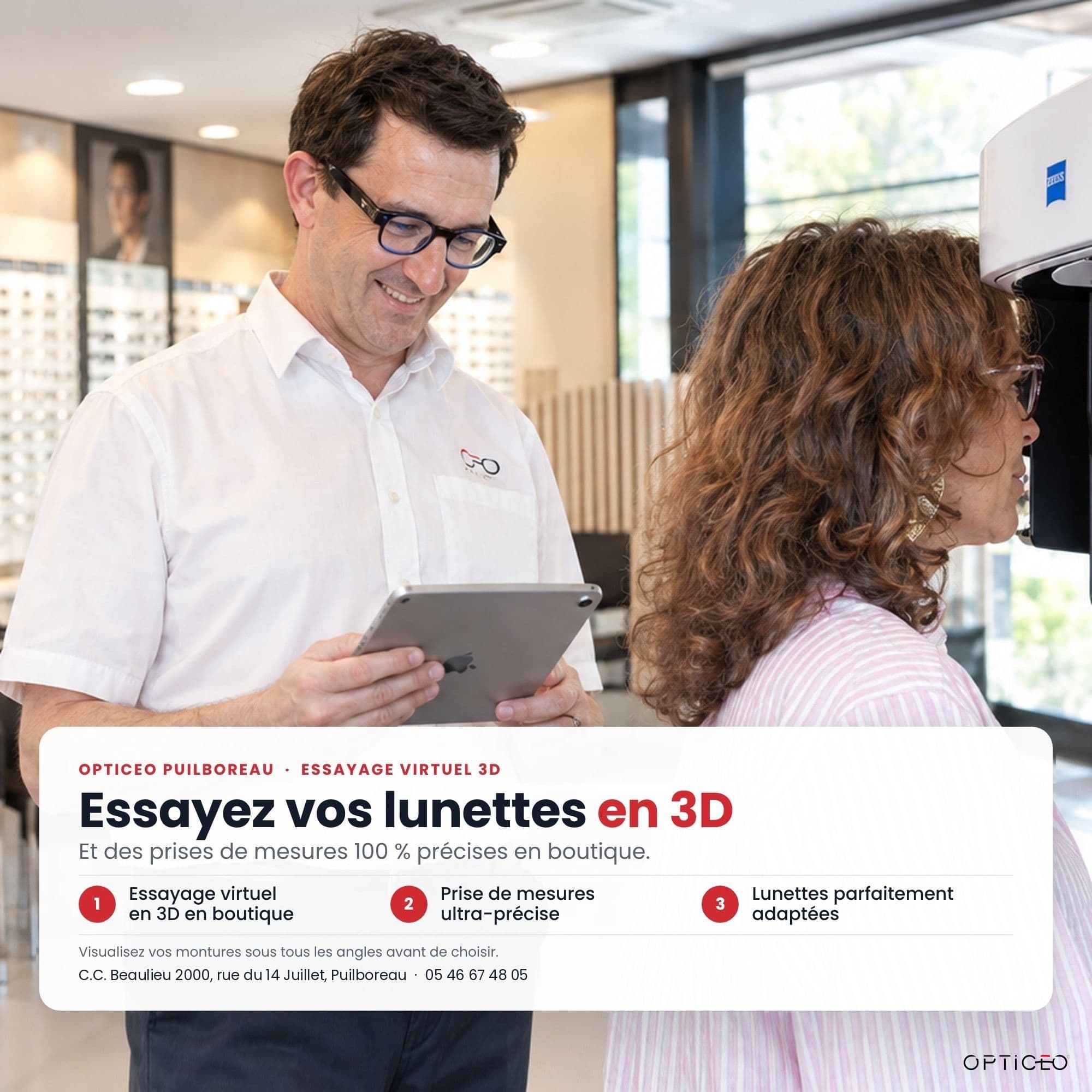 Mesure 3D lunettes à Puilboreau : précision au millimètre pour vos prochaines lunettes