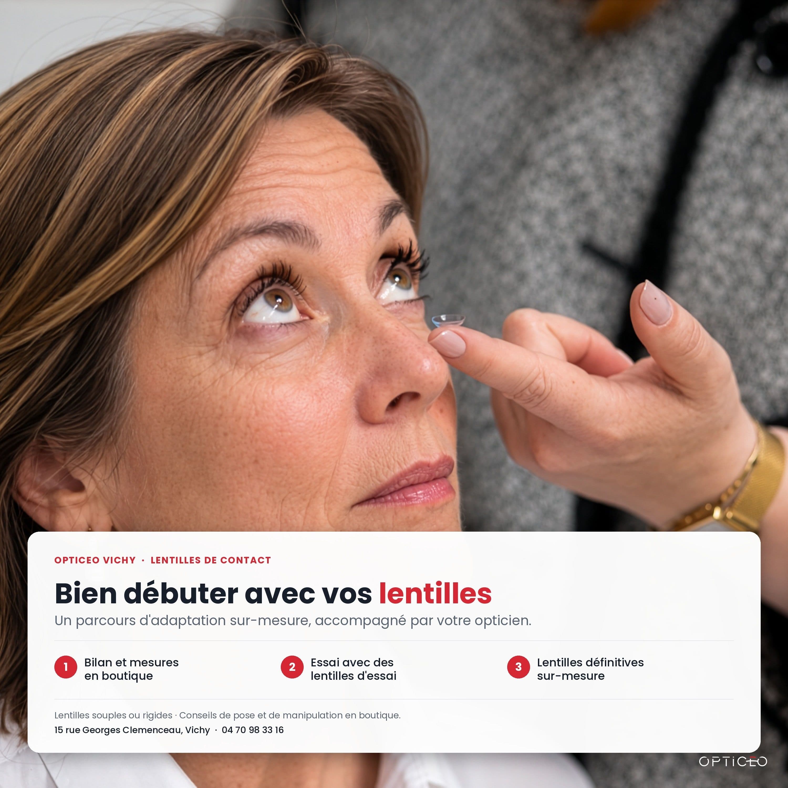 Lentilles de contact à Vichy : guide complet 2026
